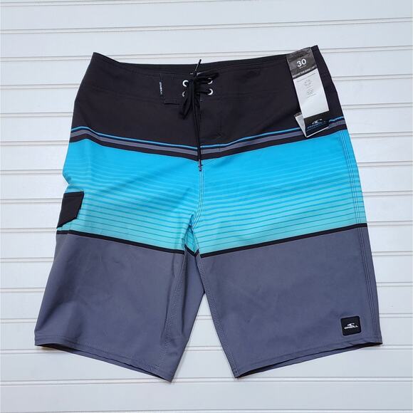 NWT O'Neill Men's Lennox Stripe 21" Below The Knee Boardshorts - Picture 1 of 6